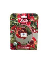 Sasta Doğal Süngerli Sabun Sponge Serisi Nar