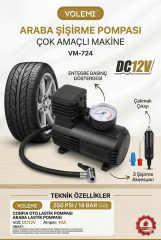 Volemi Kompresör Hava Pompası Vm-724 Siyah