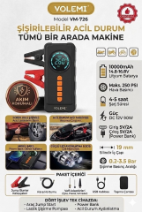 Volemi Kompresör Hava Pompası Vm-726 Siyah