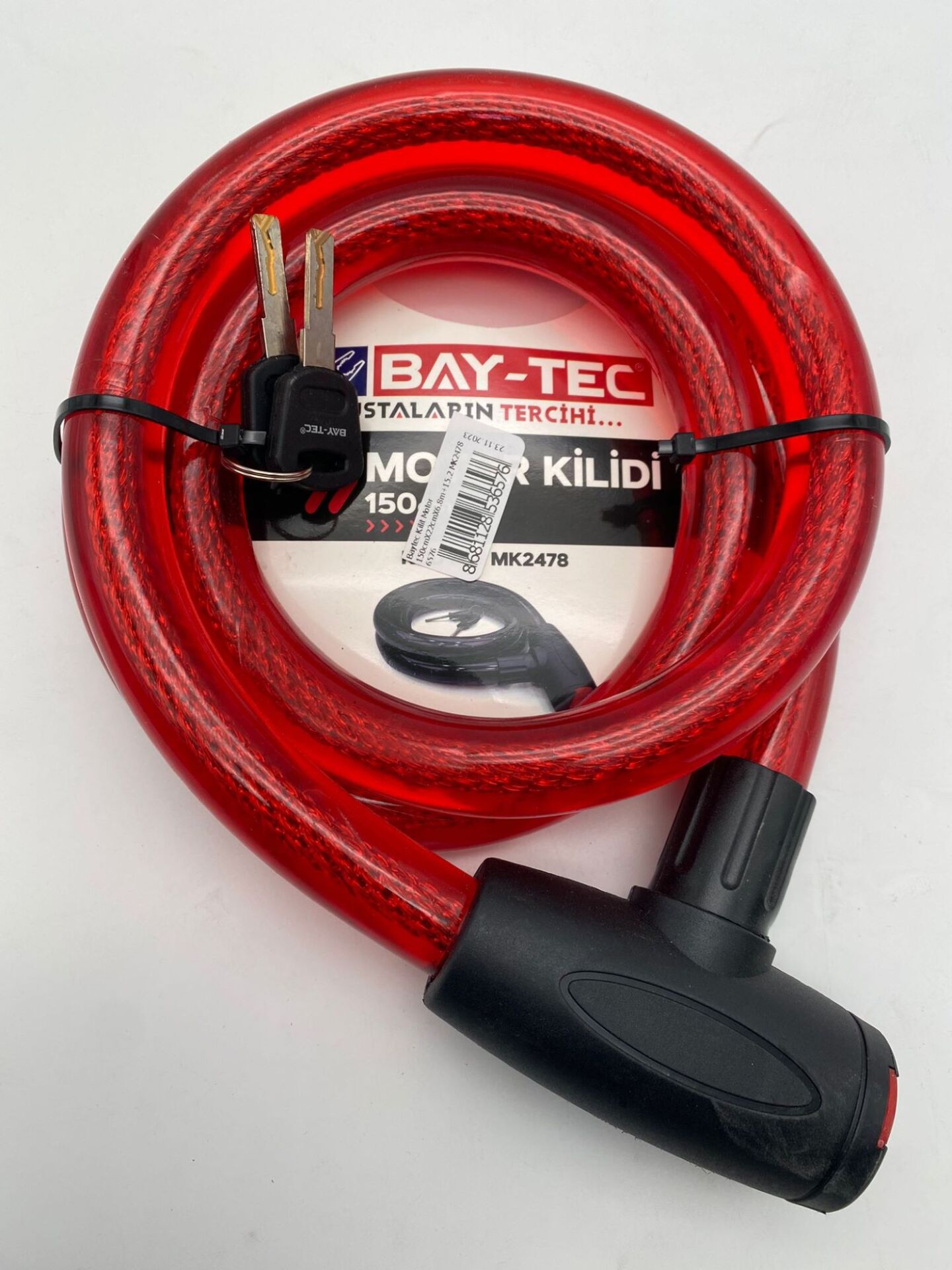 Baytec Kilit Motor 150cmX22cmX6.8m+15.2 Kırmızı