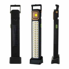 Ranchi Hel Işıldak Şarjlı Solar Güneş Panelli Uzun 48Led 45W 5 Fonksiyonlu Siyah