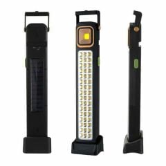 Ranchi Hel Işıldak Şarjlı Solar Güneş Panelli Uzun 48Led 45W 5 Fonksiyonlu Siyah