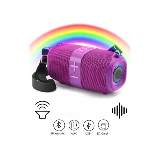 Acl Speaker Hoparlör Bluetooth Usb Aux ACS-13  Su Geçirmez Mor
