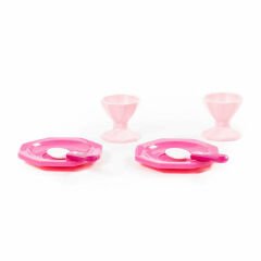 Polesie Çocuk Yemek Takımı Retro 6 Parça Pembe