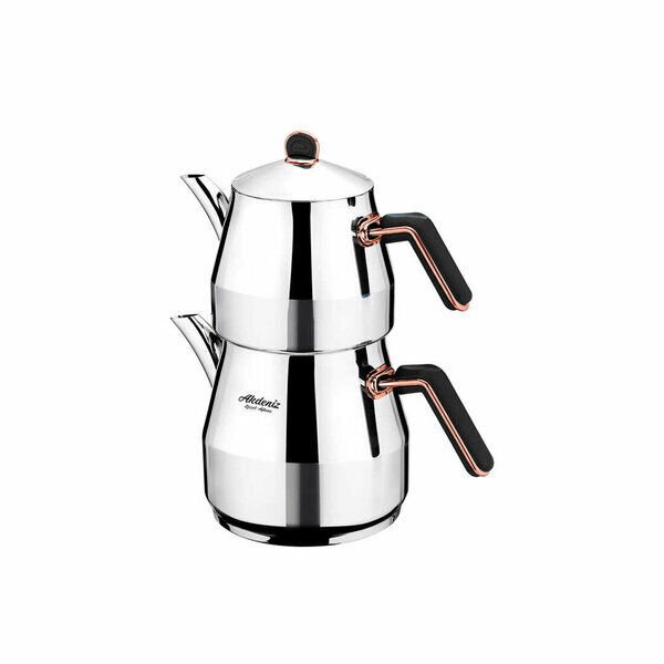 Akdeniz Çaydanlık Takımı Elmas Orta Boy  Bakalit Kulp