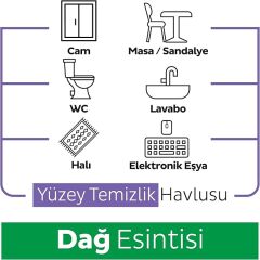 Sleepy Mountain Yüzey Temizlik Havlusu 100 Yaprak Dağ Esintisi Kokulu