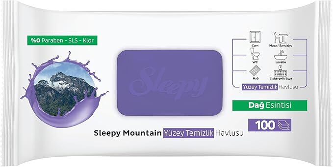 Sleepy Mountain Yüzey Temizlik Havlusu 100 Yaprak Dağ Esintisi Kokulu