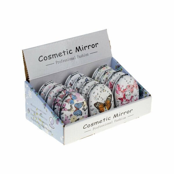 Dmrt Makyaj Aynası Oval Kelebek Desen