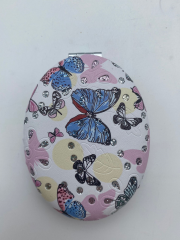 Dmrt Makyaj Aynası Oval Kelebek Desen