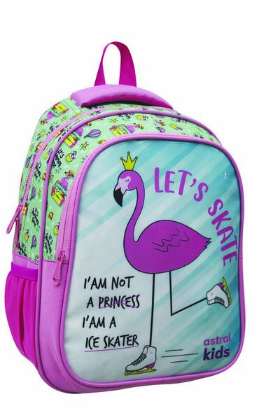 Astral Kids İlkokul Çantası Beslenmeli Cartoon Flamingo Karışık Renkli