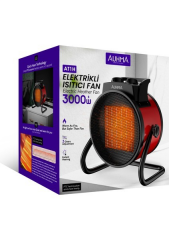 Auhma Isıtıcı Elektrikli 3000 W Fanlı Isıtıcı Kırmızı