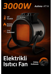 Auhma Isıtıcı Elektrikli 3000 W Fanlı Isıtıcı Antrasit