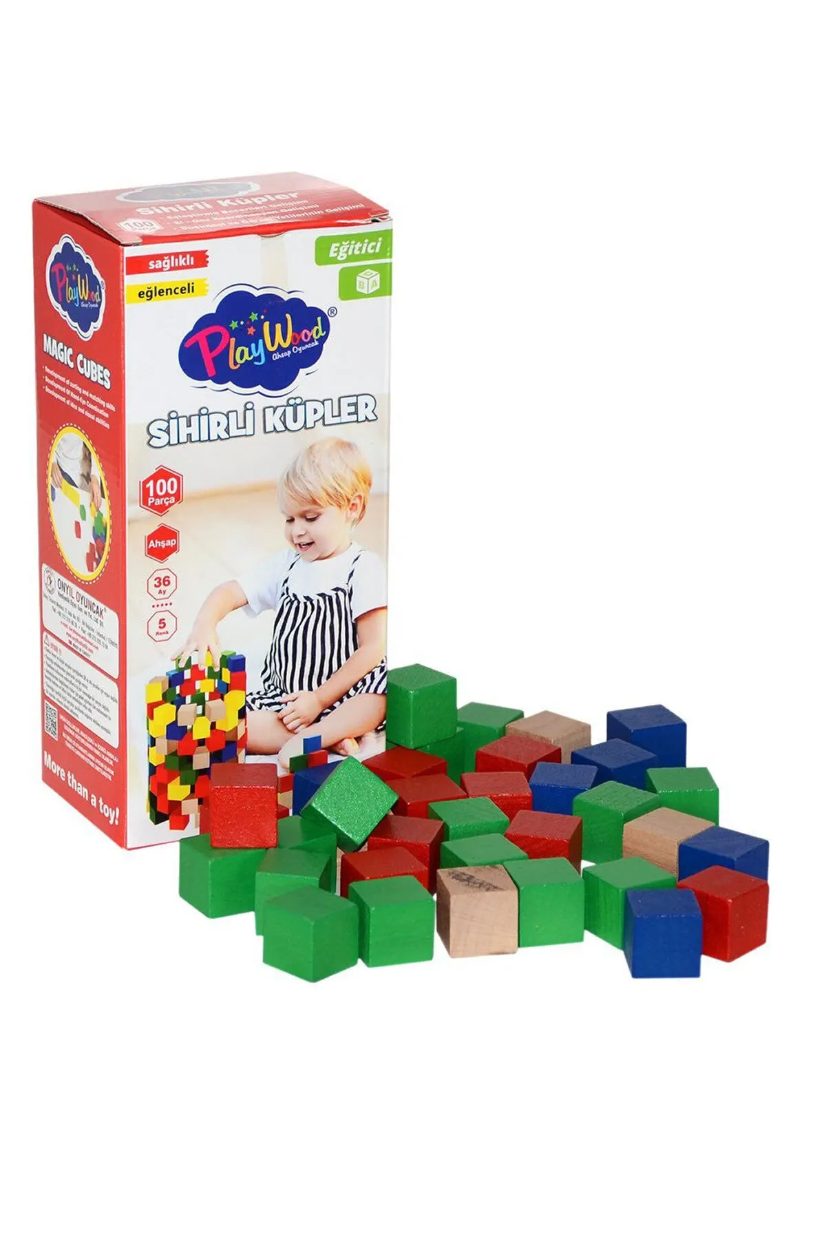 Onyıl Ahşap Sihirli Küpler 100 Parça