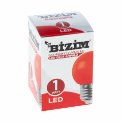 Bizim Gece Lambası Ampülü Led Yuvarlak Kırmızı