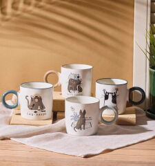 Perotti Animals Porselen Kupa 285 Ml Turkuaz
