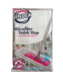 Vindex Mikrofiber Etkin Yer Temizlik Sistemi Yedek Bez 40 Cm Beyaz