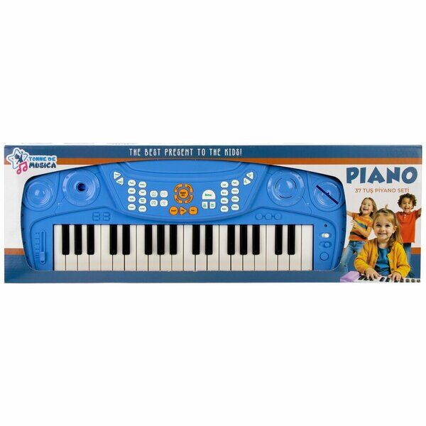 Birlik Piano 37 Tuşlu Org Mikrofonlu Mavi