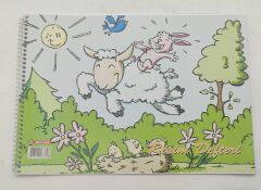 Gürpaş 15 Yaprak Resim Defter Küçük Boy Karton Kapak Karışık Renkli