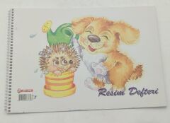 Gürpaş 15 Yaprak Resim Defter Küçük Boy Karton Kapak Karışık Renkli
