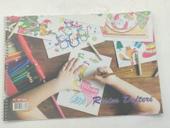 Gürpaş 15 Yaprak Resim Defter Küçük Boy Karton Kapak Karışık Renkli