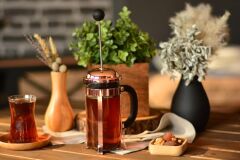 O.M.S  French Press 350 Ml  Metal No:1 - Rose Gold