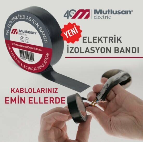 Mutlusan Elektrik İzole Bandı 10x19 Siyah
