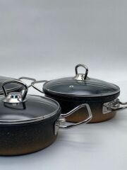 Protef Eymen 6 Parça Granit Omlet Set Siyah