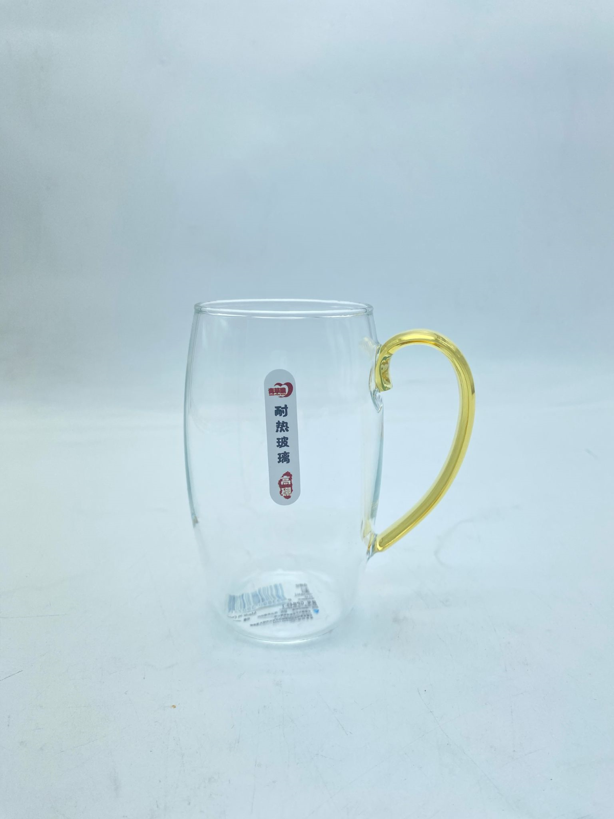 Krd Home Deli Glassware Bardak Kupa Cam Kulplu Borosilikat GBP49-1 330 Ml Sarı