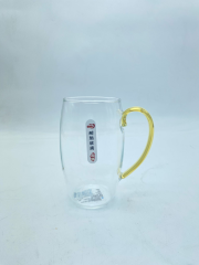 Krd Home Deli Glassware Bardak Kupa Cam Kulplu Borosilikat GBP49-1 330 Ml Sarı