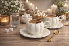 Perotti Pumpkin Porselen 6 Lı Kahve Fincan