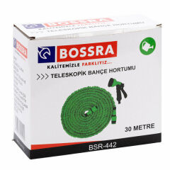 Bossra Bahçe Hortumu Teleskopik 30 Mt Yeşil